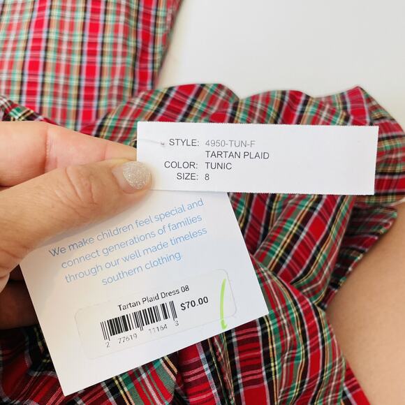 NWT Bailey Boys Size 8 Red Tartan Plains Dress - Picture 7 of 7